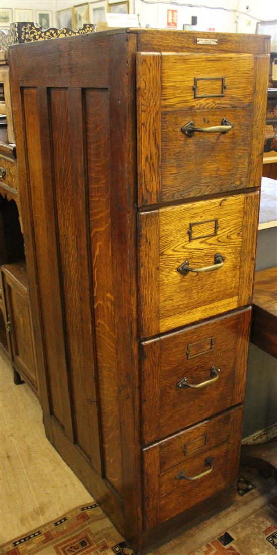 Oak filing cabinet
